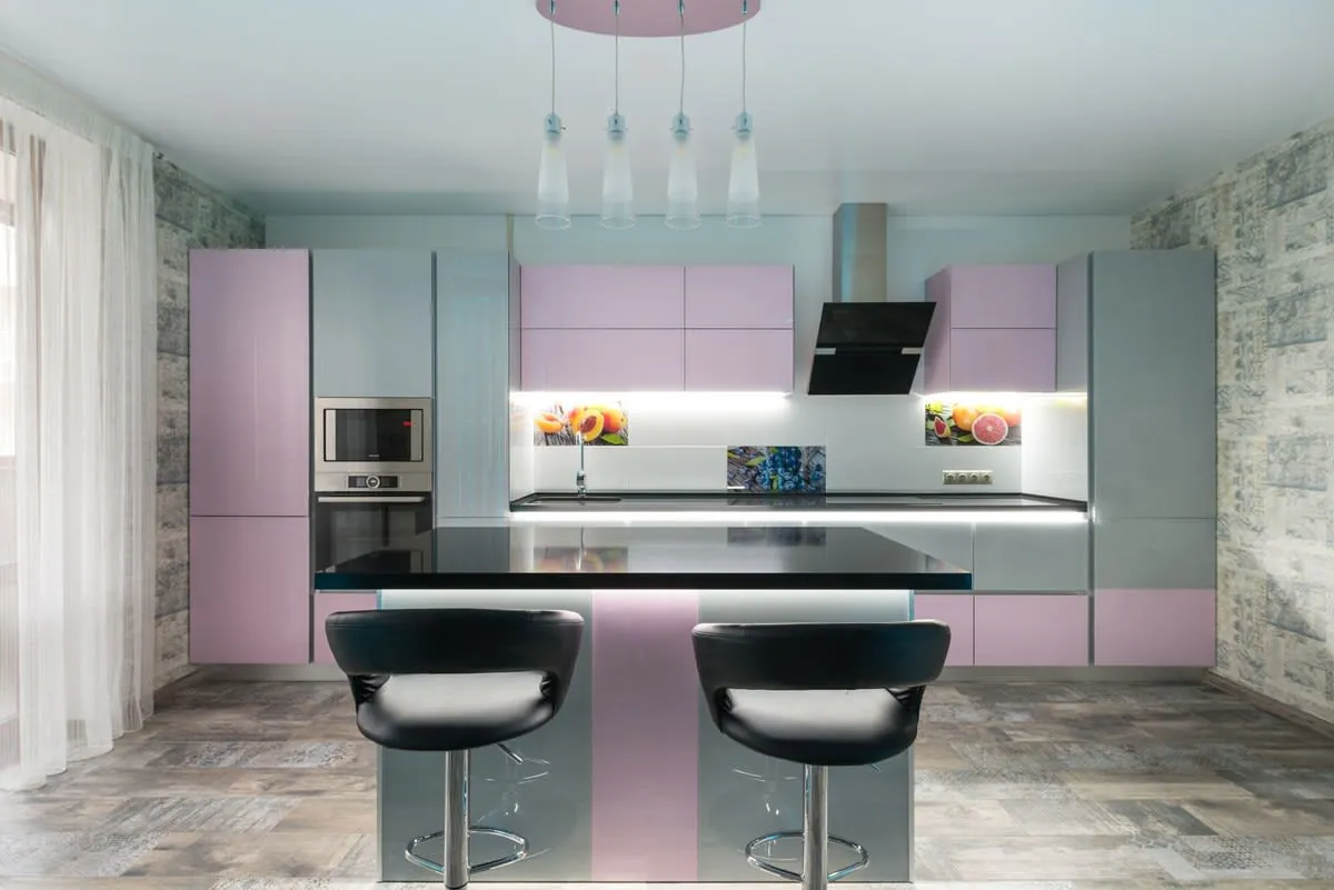 Newly fitted kitchen with modern units and worktops in a Southport home