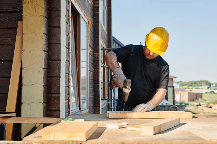Core drilling an external brick wall for a kitchen extractor vent