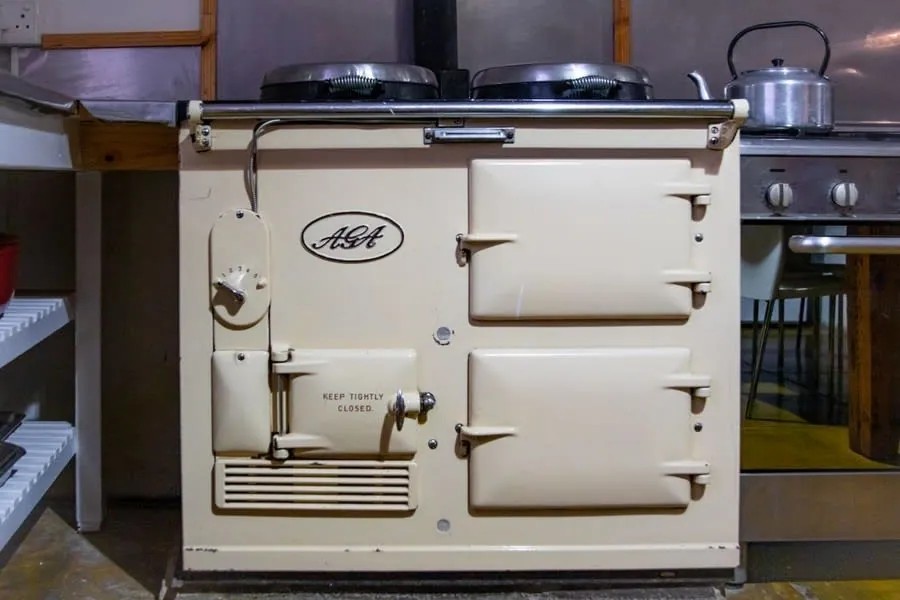Ageing kitchen with a vintage range cooker approaching the point where replacement beats repair
