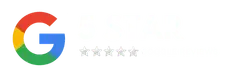 Google logo with five stars indicating a five-star rating