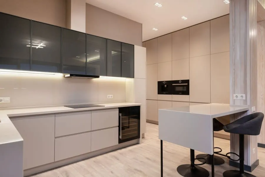 Kitchen storage and worktop in a Liverpool home